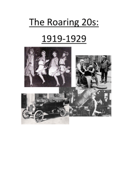 The Roaring 20s: 1919-1929