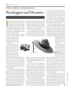 Bootleggers and Mounties