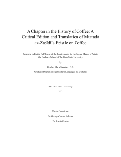 A Chapter in the History of Coffee - OhioLINK Electronic Theses and