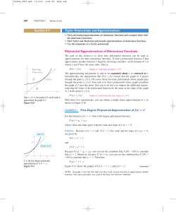 Ch 9.7 Taylor Polynomials and Approximations