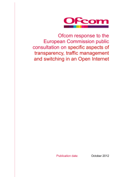 Ofcom response to the European Commission public consultation