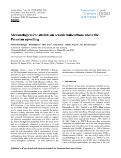 Meteorological constraints on oceanic halocarbons above the