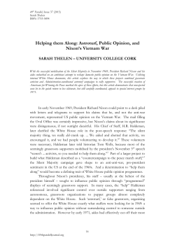 Helping them Along: Astroturf, Public Opinion, and Nixon`s Vietnam