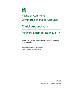 Child protection - Publications.parliament.uk