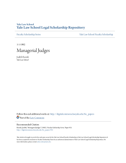 Managerial Judges - Yale Law School Legal Scholarship Repository
