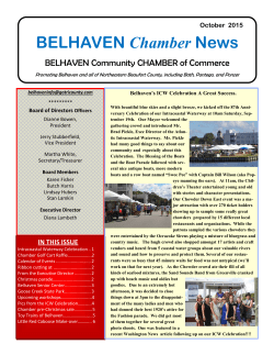 2015-10 Newsletter - Belhaven Chamber of Commerce