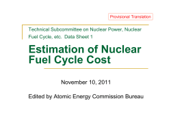 Estimation of Nuclear Fuel Cycle Cost