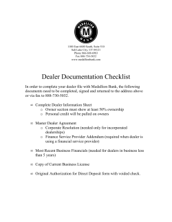 Dealer Sign Up Docs