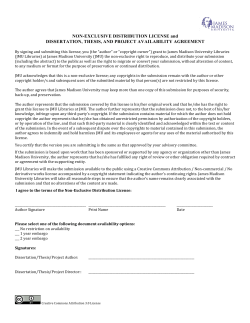 Document Agreement/Embargo Form