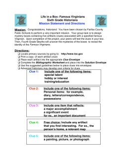 Famous Virginians for Sixth Grade Historians and Fourth