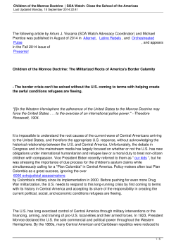 Children of the Monroe Doctrine | SOA Watch: Close the School of