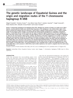 The genetic landscape of Equatorial Guinea and the origin