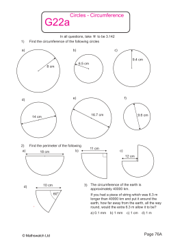 IL 12 - Circumference and Area of a circle