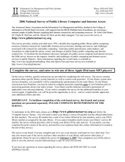 2006 National Survey of Public Library Computer and Internet