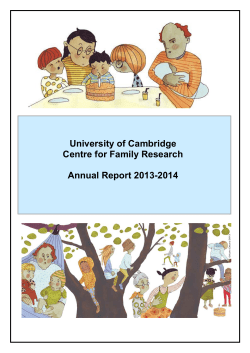 CFR Annual Report 2013-2014 - Centre for Family Research