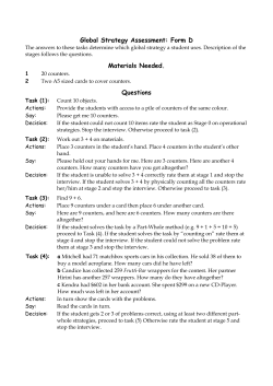 Global Strategy Assessment: Form D Materials Needed. Questions