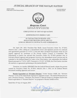 JUDICIAL BRANCH OF THE NAVAJO NATION