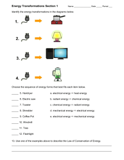Energy Transformations Section 1