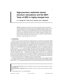 High-precision relativistic atomic structure calculations