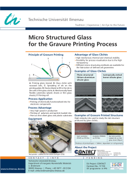 Micro Structured Glass for the Gravure Printing Process