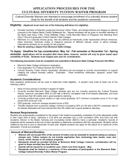 Cultural Diversity Waivers