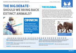 THE BIG DEBATE: Should we bring back extinct animals?