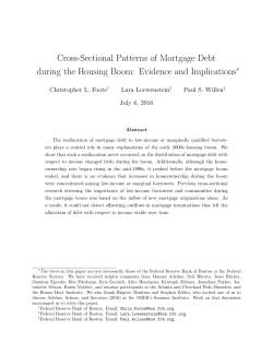 Cross-Sectional Patterns of Mortgage Debt During the Housing