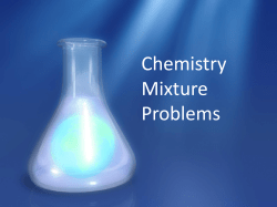 Chemistry Mixture Problems