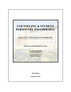 Masters Program Handbook