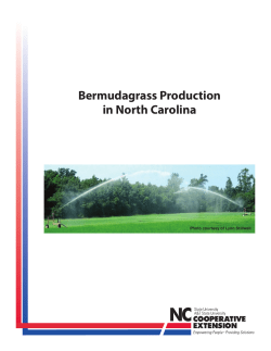 Bermudagrass Production in North Carolina