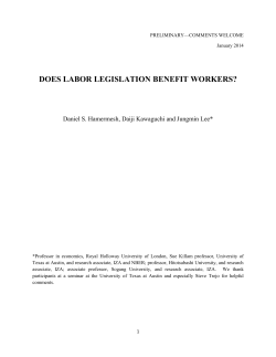 does labor legislation benefit workers?