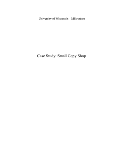 Case Study: Small Copy Shop