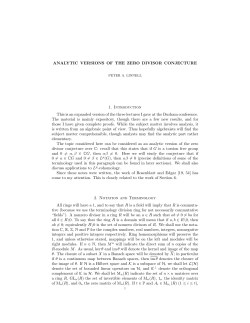 Analytic versions of the zero divisor conjecture