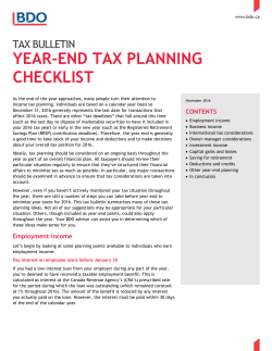 our full tax bulletin