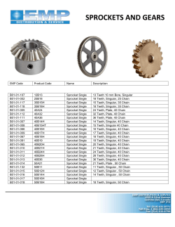 SPROCKETS AND GEARS - emp