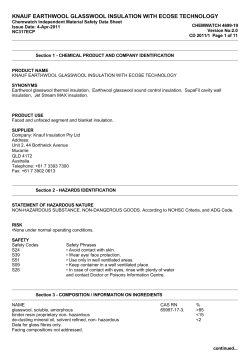knauf earthwool glasswool insulation with ecose
