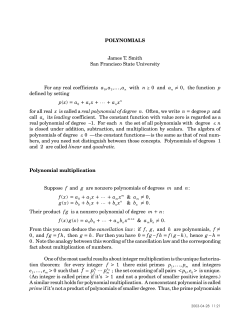 Polynomials - San Francisco State University