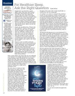 For Healthier Sleep, Ask the Right Question