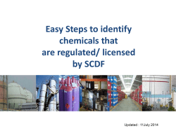 Easy Steps to identify chemicals that are regulated/ licensed by SCDF