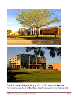Library 2011-2012 Report - Dixie State University Library
