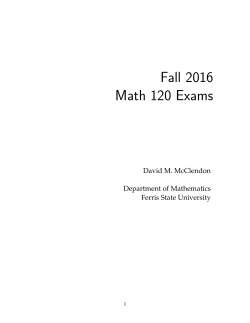 Fall 2016 Math 120 Exams