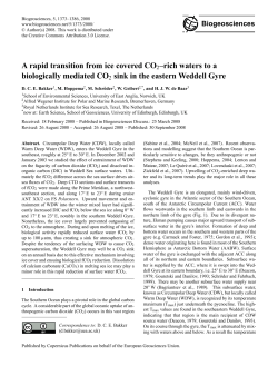 A rapid transition from ice covered CO2–rich