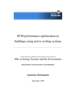 PCM performance optimisation in buildings using active cooling