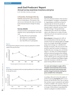 2016 Sod Producers` Report - Georgia Crop Improvement Association