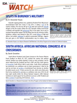 SPLITS IN BURUNDI`S MILITARY? SOUTH AFRICA: AFRICAN