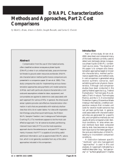 DNAPL Characterization Methods and Approaches, Part 2 - CLU-IN