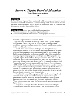 Brown v. Topeka Board of Education