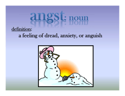 a feeling of dread, anxiety, or anguish