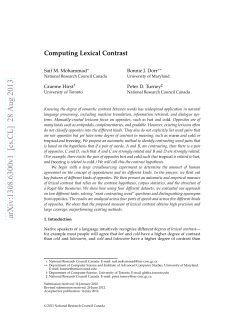 Computing Lexical Contrast