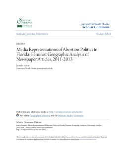 Feminist Geographic Analysis of Newspaper Articles, 2011-2013